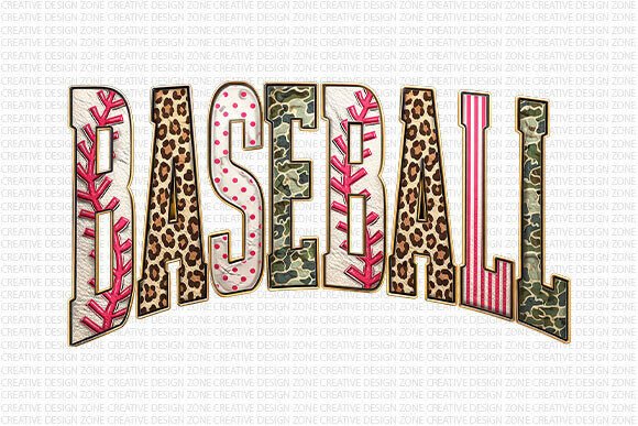 Baseball Leopard Varsity PNG: Bold Designs for Sports & Fashion