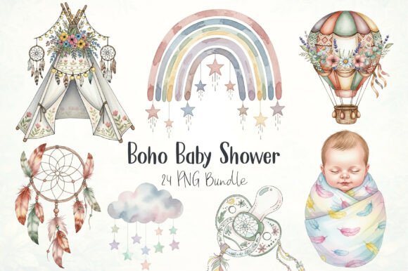 Boho Baby Shower Sublimation Bundle: A Creative Asset