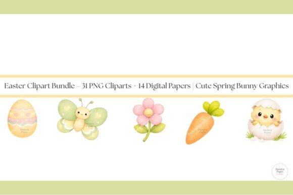 Charming Easter Designs: A Practical Guide to the Cute Easter Clipart & Papers Bundle