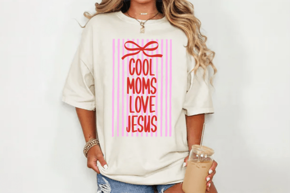 Cool Moms Love Jesus PNG: Faith-Driven Graphic for Modern Creators