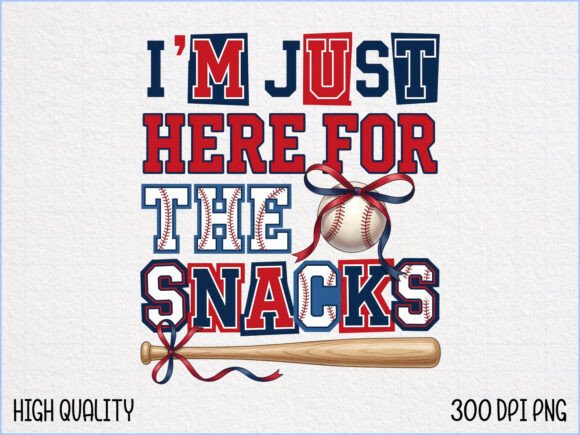 “I’m Just Here for Snacks” Baseball PNG: The Playful Design Asset for Your Next Project