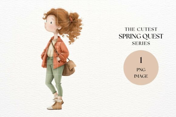 Meet the Curly Traveler Girl: Your New Favorite Design Asset