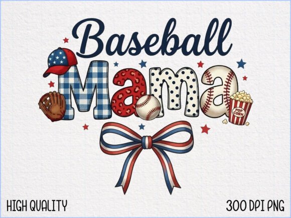 Patriotic Baseball Mom Sublimation PNG: Your Design Game-Changer