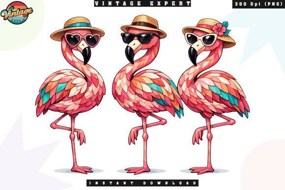 Pink Flamingo Sunglasses Hat Beach PNG: A Design Asset for Instant Summer Vibe