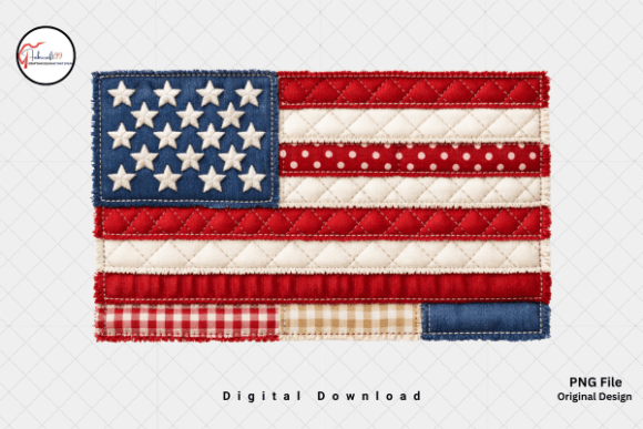 Quilt Patchwork American Flag PNG: A Cozy Patriotic Design