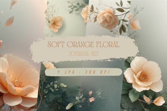 Soft Orange Floral Journal Kit: A Designer's Take on This Printable Pack
