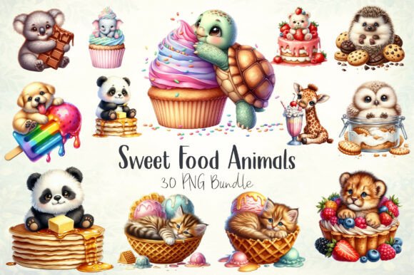 Sweet Food Animals Clipart: Your Next Design Asset