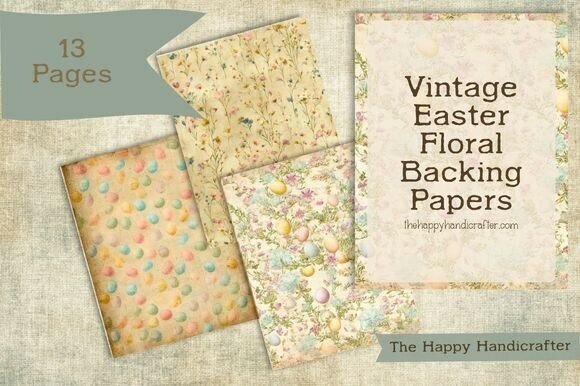 Timeless Spring Aesthetics: The Vintage Easter Floral Backing Papers Collection