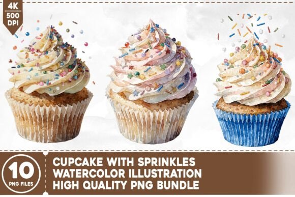 Unlock Creative Potential with a Cupcake with Sprinkles PNG Bundle